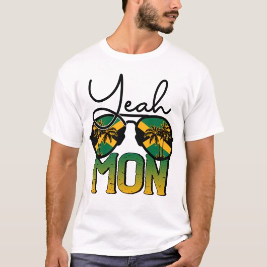 Ja Mon Sunbril Jamaica Flag, Jamaica Trip T-shirt (Voorkant)
