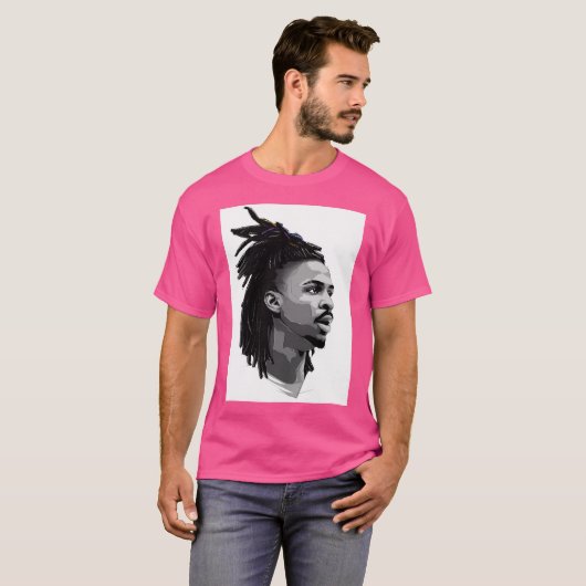 Ja Morant Art Draw T-shirt (Voorkant volledig)