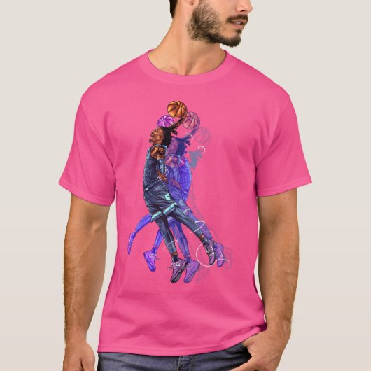 Ja Morant Tekening Art T-shirt (Voorkant)
