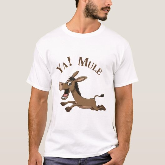 Ja! Muilezel hardloop cartoon T-shirt  (Voorkant)