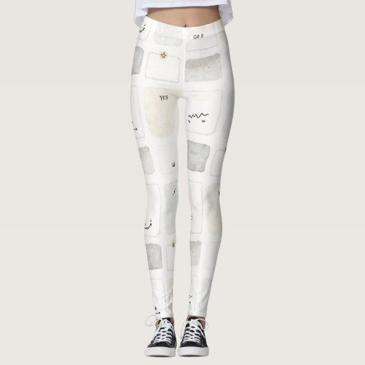 Ja, naadloos patroon leggings (Voorkant)