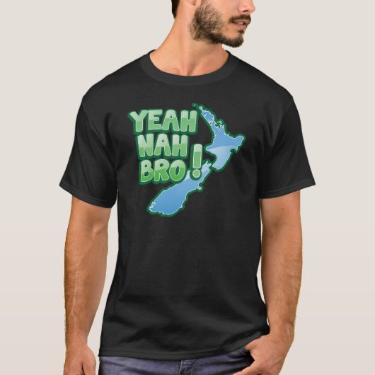 Ja nah BRO New Zealand KIWI Auckland design T-shirt (Voorkant)