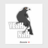 Ja nah grappige Australische magpie sticker (Vel)
