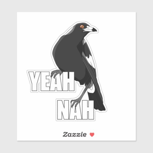 Ja nah grappige Australische magpie sticker (Vel)