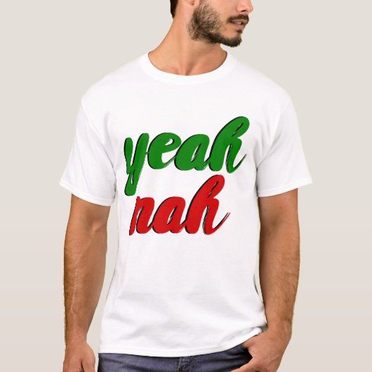 Ja Nah Nieuw-Zeelandse slang T-shirt (Voorkant)