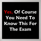 Ja, natuurlijk moet u dit voor het examen kennen poster (Voorkant)