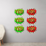 Ja! Nee!, 3 van elk, Pop Art Design op 50" Muurstickers<br><div class="desc">6 Grote Pop Art Wall Decals - - Verander de grootte van deze decals door de grootte van het Decal Sheet te wijzigen - 4 formaten - van 12 x 12 inch tot 36 x 36 inch - - Deze zijn gedrukt op een transparante achtergrond, maar u kunt als u...</div>