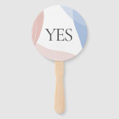 Ja Nee Baby shower Quiz Spel Abstract Handwaaier (Voorkant)