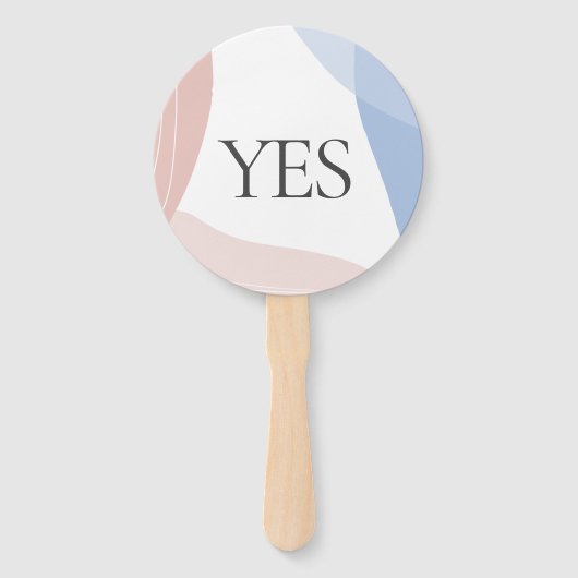 Ja Nee Baby shower Quiz Spel Abstract Handwaaier (Voorkant)