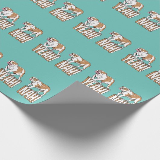 Ja, nee! Bulldogs Cadeaupapier (Hoek)