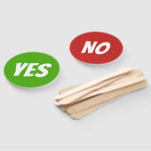 Ja / Nee fel groen rood quiz spel signboards Handwaaier (Niet-gemonteerd)