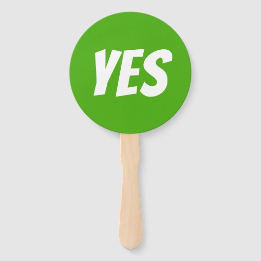 Ja / Nee fel groen rood quiz spel signboards Handwaaier (Voorkant)