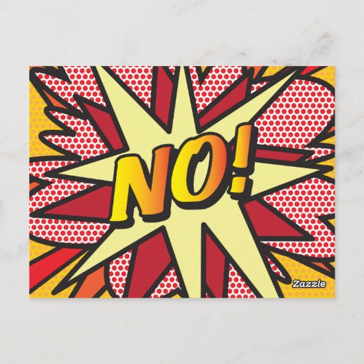 JA NEE Leuk Retro Stripboek Pop Art Briefkaart (Achterkant)