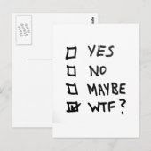 Ja, nee, misschien WTF naast de controledozen Briefkaart (Voorkant / Achterkant)