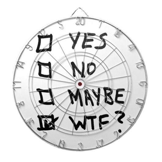 Ja, nee, misschien WTF naast de controledozen Dartbord (Voorkant)