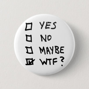 Ja, nee, misschien WTF naast de controledozen Ronde Button 5,7 Cm