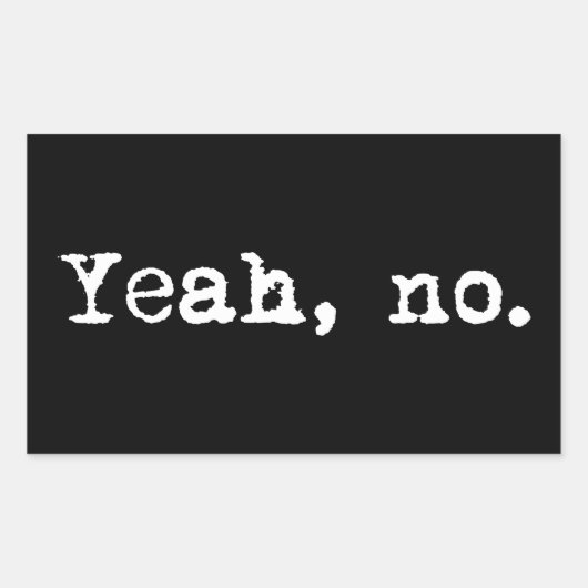 Ja, nee rechthoekige sticker (Voorkant)