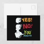 Ja Nee, u Monster Toilet Paper Toilet Briefkaart (Voorkant / Achterkant)