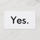 Ja/Nee Visitekaartjes (Achterkant)