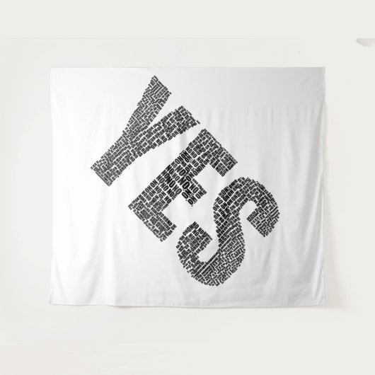 Ja Neen Bosbouw Wandkleed (Voorkant (horizontaal))