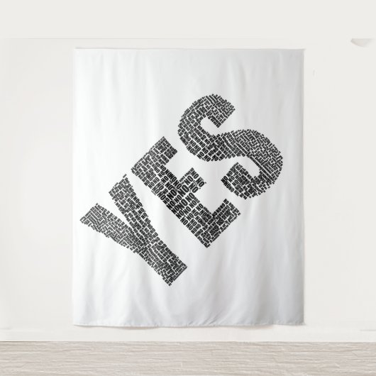 Ja Neen Bosbouw Wandkleed (Voorkant)