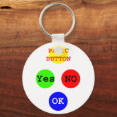 Ja Neen Button De MUSEUM Zazzle Gifts Sleutelhanger (Voorkant)