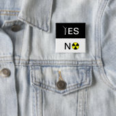 JA NEEN VIERKANTE BUTTON 5,1 CM (In situ)