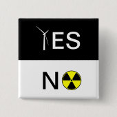 JA NEEN VIERKANTE BUTTON 5,1 CM (Voorkant)