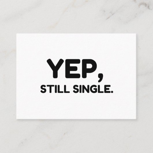 Ja, nog steeds eenzaam visitekaartje (Voorkant)