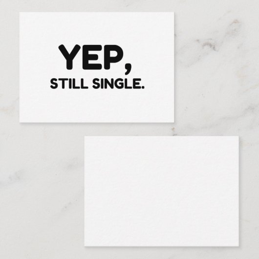 Ja, nog steeds eenzaam visitekaartje (Voorkant / Achterkant)