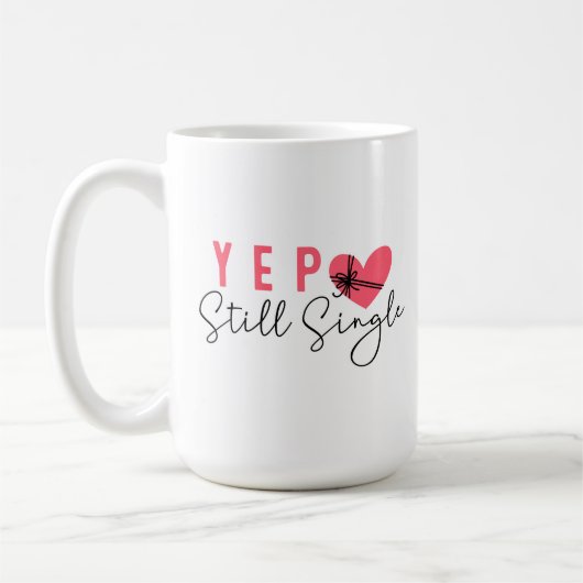 Ja, nog steeds single  koffiemok (Links)