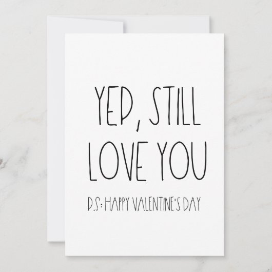 Ja, nog steeds van je Funny Valentijnsdag. Feestdagenkaart (Voorkant)