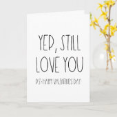 Ja, nog steeds van je Funny Valentijnsdag. Kaart (Gele Bloem)