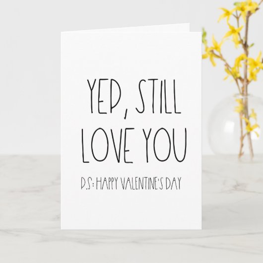 Ja, nog steeds van je Funny Valentijnsdag. Kaart (Gele Bloem)