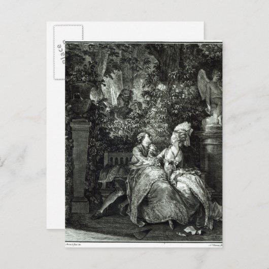 Ja of nee? 1781, gegraveerd door N. Thomas Briefkaart (Voorkant / Achterkant)