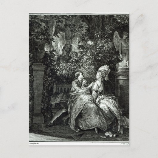 Ja of nee? 1781, gegraveerd door N. Thomas Briefkaart (Voorkant)