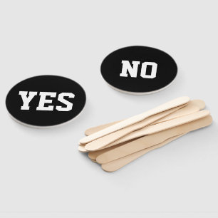 Ja of Nee Game Zwart-wit Typografie Handwaaier