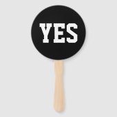 Ja of Nee Game Zwart-wit Typografie Handwaaier (Voorkant)