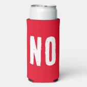 JA of NEE. Grappig citaat. Rood en Groen Seltzer Blikjeskoeler (Seltzer Achterkant)