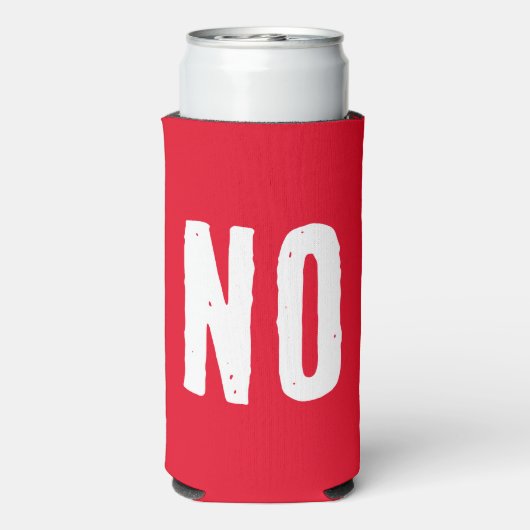 JA of NEE. Grappig citaat. Rood en Groen Seltzer Blikjeskoeler (Seltzer Achterkant)