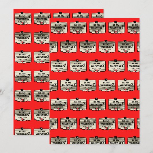 ja of nee, mijn Valentijn Kaart (Voorkant / Achterkant)