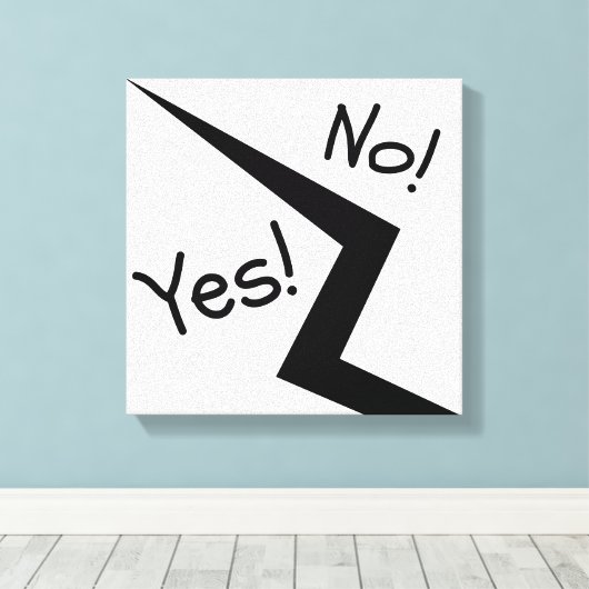 Ja! of Nee! Vet contrast canvas (Insitu (Houten vloer))