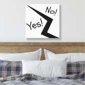 Ja! of Nee! Vet contrast canvas Afdruk (Insitu (Slaapkamer))