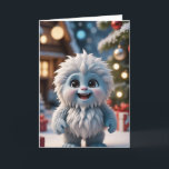 Ja of niet... feestdagen kaart<br><div class="desc">Deze schattige vakantiepas is voorzien van een vrolijke cartoon jeugdige Yeti wenst u een seizoen vol plezier. De binnenboodschap brengt warme wensen over voor een gelukkig vakantieseizoen. Perfect voor het verzenden van goede wensen aan vrienden en familie. Deze kaart voegt een leuke en feestelijke touch aan uw vakantie groeten.</div>