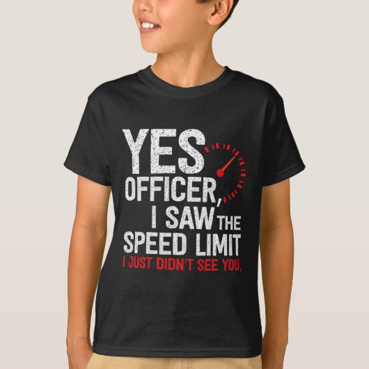 Ja Officer Speeding - Voor autoliefhebbers AMP MEC T-shirt (Voorkant)