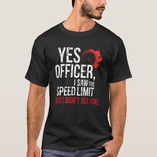 Ja Officier die auto-enthousiastelingen en mechani T-shirt (Voorkant)