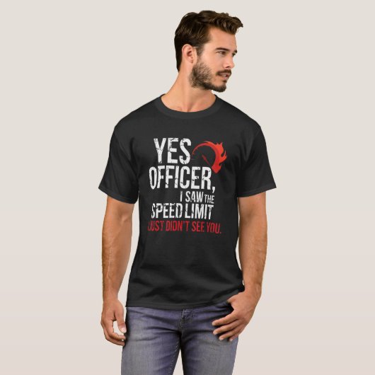 Ja Officier die auto-enthousiastelingen en mechani T-shirt (Voorkant volledig)