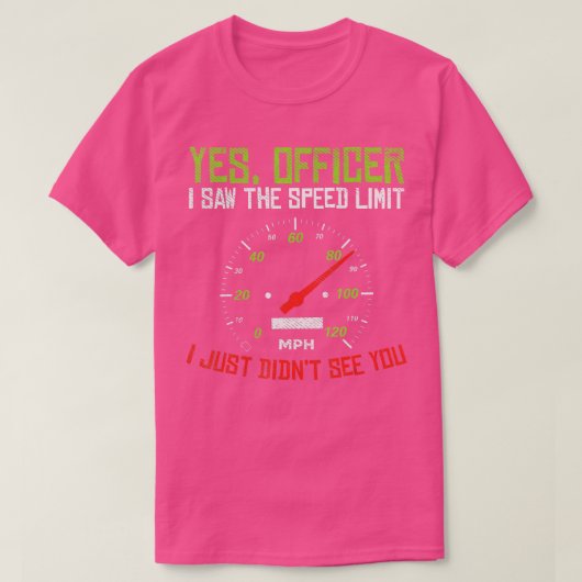 Ja Officier die Funny Racing Race-treinbestuurder T-shirt (Design voorkant)