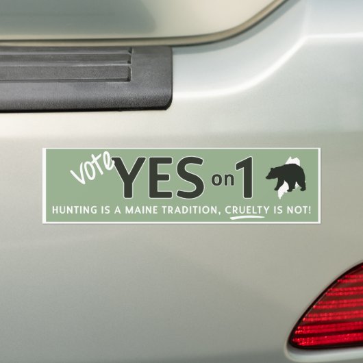 Ja op 1! Bumpersticker (Op auto)