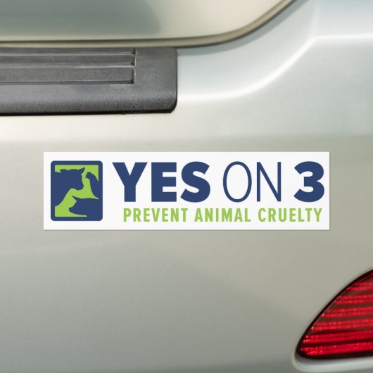 Ja op 3! Bumpersticker (Op auto)